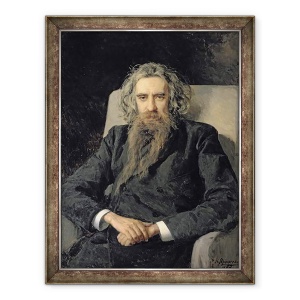 Tablou inramat - Nikolai Aleksandrovich Yaroshenko - Portretul lui Vladimir Sergheievici Solovyov 1853-1900, 60 x 80 cm