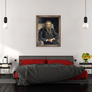 Tablou inramat - Nikolai Aleksandrovich Yaroshenko - Portretul lui Vladimir Sergheievici Solovyov 1853-1900, 60 x 80 cm - Img 3
