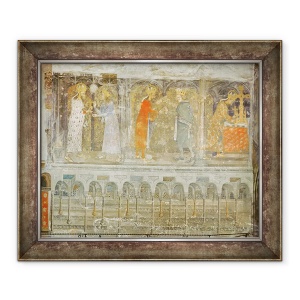 Tablou inramat - Nikolaus or Mikulas Wurmser - Sfantul imparat Roman Carol al IV-lea 1316-78 primind un ghimpe din coroana lui Hristos de la Jean al II-lea 1319-64 Le Bon, 50 x 60 cm