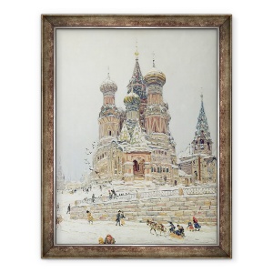 Tablou inramat - Nikolay Nikanorovich Dubovskoy - Catedrala Sfantul Vasile, Piata Rosie, Moscova, 70 x 90 cm