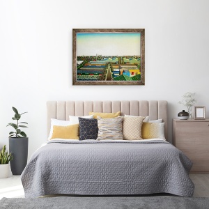 Tablou inramat - Noel Paine - Thames Gateway de iarna, 70 x 90 cm - Img 3