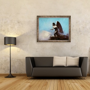 Tablou inramat - Odilon Redon - Omul cu aripi sau, ingerul cazut, 70 x 90 cm - Img 2