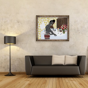 Tablou inramat - Osinachi - Fara cafea in dimineata asta, 60 x 80 cm - Img 2