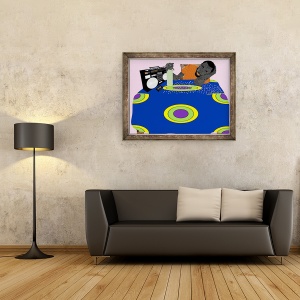 Tablou inramat - Osinachi - Sticla verde, 60 x 80 cm - Img 2