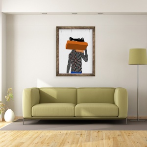 Tablou inramat - Osinachi - Tineret nigerian lenes, 60 x 80 cm - Img 2