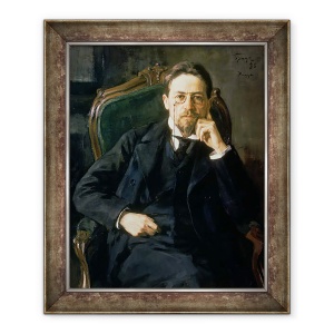 Tablou inramat - Osip Emmanuilovich Braz - Portretul lui Anton Pavlovici Cehov, 50 x 60 cm