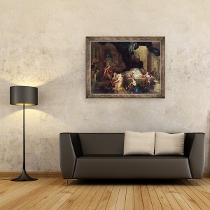 Tablou inramat - Ottmar Elliger the Younger - Moartea lui Cleopatra, 70 x 90 cm - Img 2