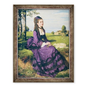 Tablou inramat - Pal Szinyei Merse - Femeie in Violet, 60 x 80 cm