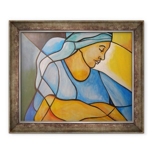 Tablou inramat - Patricia Brintle - Madonna si Copilul, 50 x 60 cm