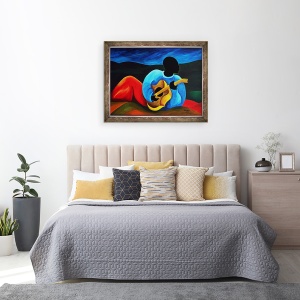 Tablou inramat - Patricia Brintle - Ti-Jean le chitariste, 60 x 80 cm - Img 3