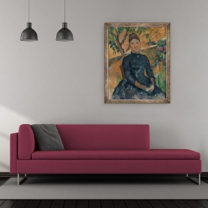 Tablou inramat - Paul Cezanne - Madame Cézanne, Hortense Fiquet 1850—1922, in Conservator, 50 x 60 cm - Img 2