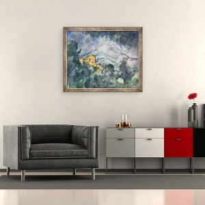 Tablou inramat - Paul Cezanne - Montagne Sainte-Victoire si Castelul Negru, 70 x 85 cm - Img 2