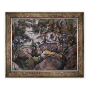 Tablou inramat - Paul Cezanne - Stanci in padure, 50 x 60 cm