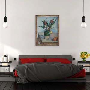 Tablou inramat - Paul Cezanne - Vaza de lalele, 60 x 80 cm - Img 3