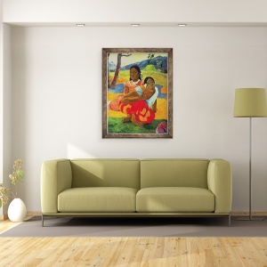 Tablou inramat - Paul Gauguin - Nafea Faaipoipo Cand te casatoresti?, 70 x 90 cm - Img 2