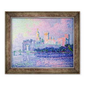 Tablou inramat - Paul Signac - Chateau des Papes, Avignon, 70 x 85 cm