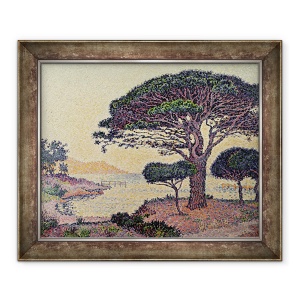 Tablou inramat - Paul Signac - Umbrela Pines la Caroubiers, 50 x 60 cm