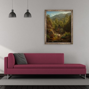 Tablou inramat - Paul Weber - Scena din Catskills, 50 x 60 cm - Img 2