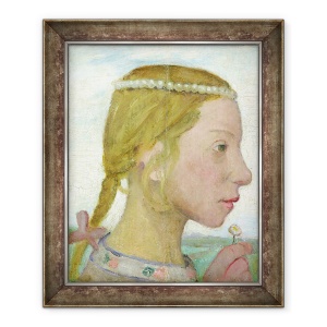 Tablou inramat - Paula Modersohn-Becker - O fata tanara, 70 x 85 cm