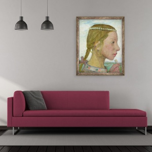Tablou inramat - Paula Modersohn-Becker - O fata tanara, 70 x 85 cm - Img 2