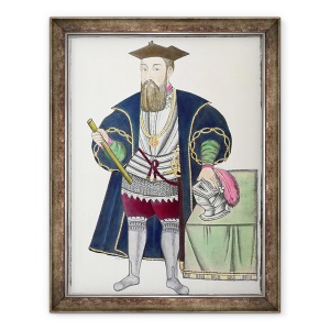 Tablou inramat - Pedro Barretto de Resende - Portretul lui Vasco de Gama, 70 x 90 cm