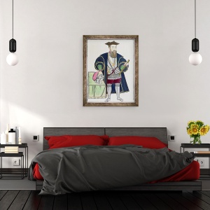 Tablou inramat - Pedro Barretto de Resende - Portretul lui Vasco de Gama, 70 x 90 cm - Img 3