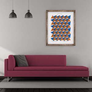 Tablou inramat - Peter McClure - Grilele suprapuse, 50 x 60 cm - Img 2