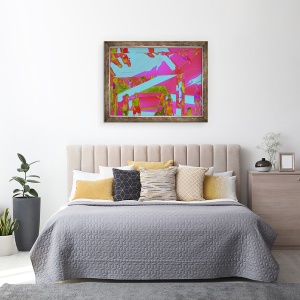 Tablou inramat - Peter McClure - PLAJA DIN VENEtIA CU SUSUL iN JOS, 70 x 90 cm - Img 3