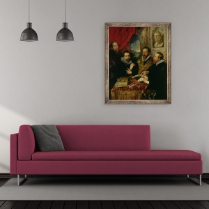 Tablou inramat - Peter Paul Rubens - Cei Patru Filozofi, 70 x 85 cm - Img 2