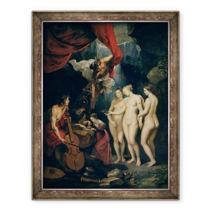 Tablou inramat - Peter Paul Rubens - Ciclul Medici, Educatia Mariei de Medici 1573-1642 1621-25, 70 x 90 cm