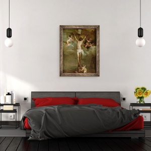 Tablou inramat - Peter Paul Rubens - Hristos asistat de ingeri care tineau potire, 60 x 80 cm - Img 3