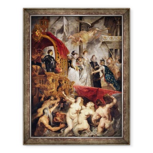 Tablou inramat - Peter Paul Rubens - Sosirea Mariei de Medici la Marsilia, 3 noiembrie 1600, 70 x 90 cm