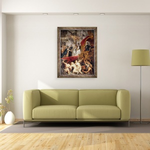Tablou inramat - Peter Paul Rubens - Sosirea Mariei de Medici la Marsilia, 3 noiembrie 1600, 70 x 90 cm - Img 2