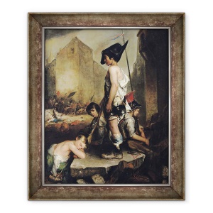 Tablou inramat - Philippe Auguste Jeanron - Micii Patrioti, 70 x 85 cm
