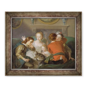 Tablou inramat - Philippe Mercier - Sensul tactil, 50 x 60 cm