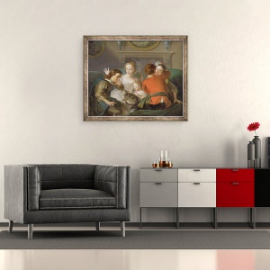 Tablou inramat - Philippe Mercier - Sensul tactil, 50 x 60 cm - Img 2