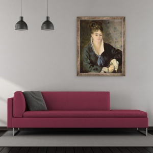 Tablou inramat - Pierre Auguste Renoir - Doamna in Negru, 50 x 60 cm - Img 2