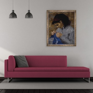 Tablou inramat - Pierre Auguste Renoir - Lise Cusut, 50 x 60 cm - Img 2
