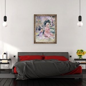 Tablou inramat - Pierre Auguste Renoir - Madame Renoir si fiul ei Pierre, 60 x 80 cm - Img 3