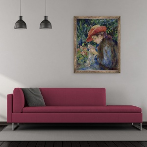 Tablou inramat - Pierre Auguste Renoir - Marie-Therese Durand-Ruel Cusut, 50 x 60 cm - Img 2