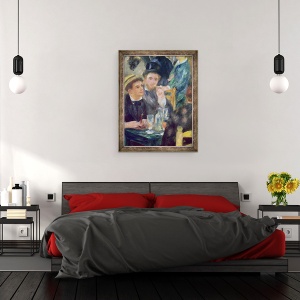 Tablou inramat - Pierre Auguste Renoir - Mingea de la Moulin de la Galette, detaliu a doi oameni asezati, 60 x 80 cm - Img 3