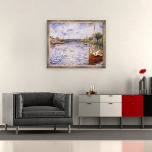 Tablou inramat - Pierre Auguste Renoir - Sena la Chatou, 50 x 60 cm - Img 2