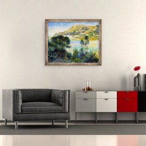 Tablou inramat - Pierre Auguste Renoir - Vedere de la Cap Martin din Monte Carlo, 50 x 60 cm - Img 2