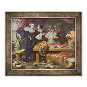 Tablou inramat - Pierre Boucle - Vanzatorul de fructe, 70 x 85 cm