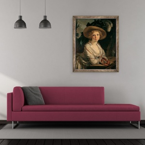 Tablou inramat - Pierre-Paul Prud'hon - Portret De O Tanara Femeie, 50 x 60 cm - Img 2