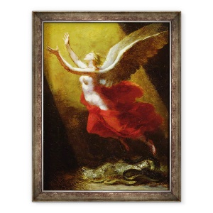 Tablou inramat - Pierre-Paul Prud'hon - Studiu pentru Sufletul Ruperea Legaturilor cu Pamantul, 70 x 90 cm