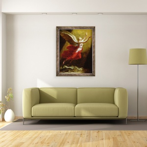 Tablou inramat - Pierre-Paul Prud'hon - Studiu pentru Sufletul Ruperea Legaturilor cu Pamantul, 70 x 90 cm - Img 2