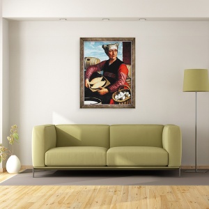 Tablou inramat - Pieter Aertsen - Sotia unui fermier olandez, 70 x 90 cm - Img 2