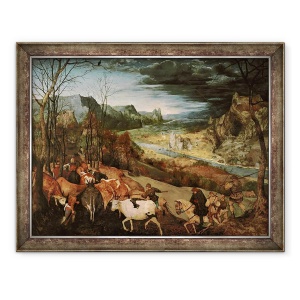 Tablou inramat - Pieter Bruegel the Elder - intoarcerea turmei Toamna, 60 x 80 cm