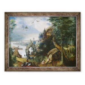 Tablou inramat - Pieter Bruegel the Elder - Tentatia Sfantului Anton, 60 x 80 cm